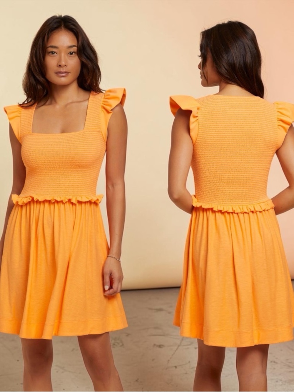 Nation LTD Anthropologie Women’s Ginger Smocked Mini Dress Size Medium